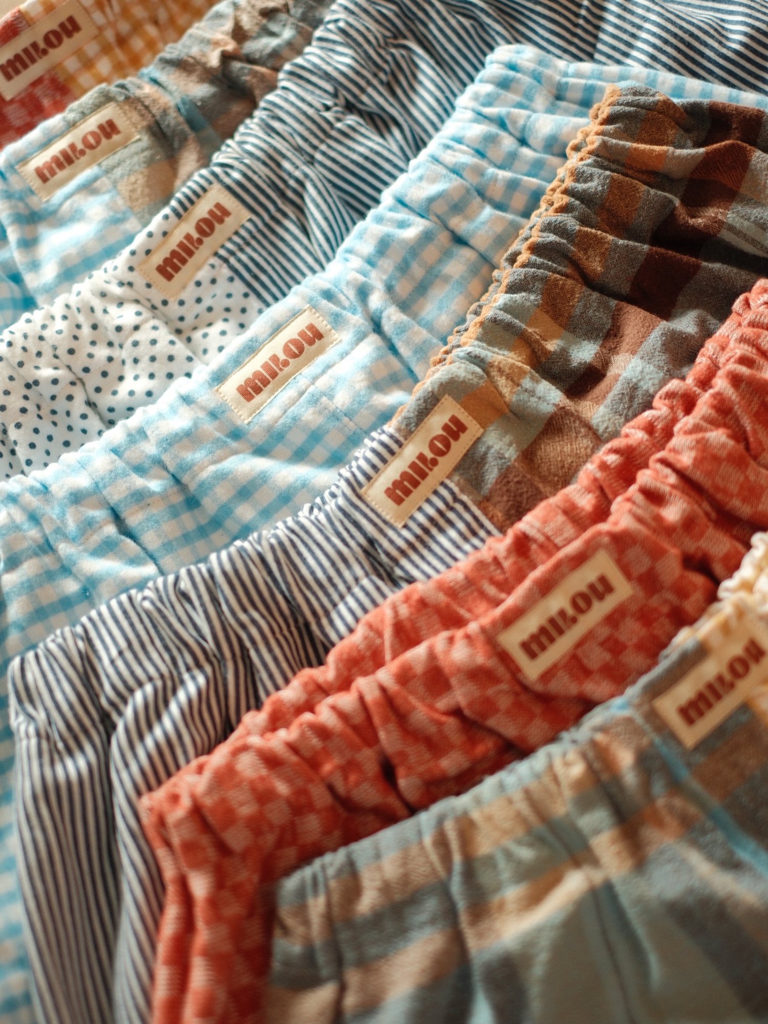 Pantalons en flanelle avec étiquettes milou